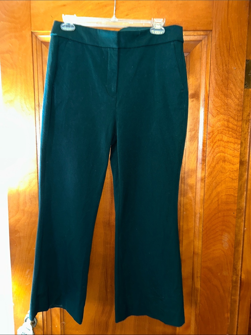 J. Crew Factory Forest Green Wide-Leg Kelsey Pant; Sz 8; BG357
